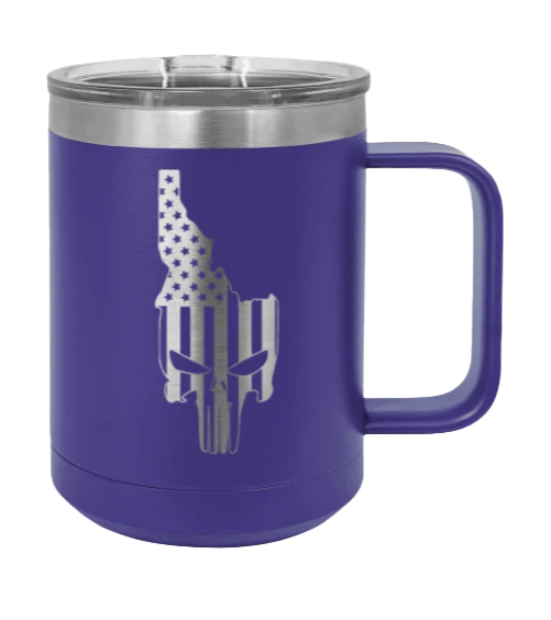 Idaho Punisher Flag - 15oz Mug Laser Engraved - Image 13