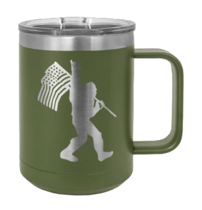 Squatch Flag - 15oz Mug Laser Engraved - Image 10