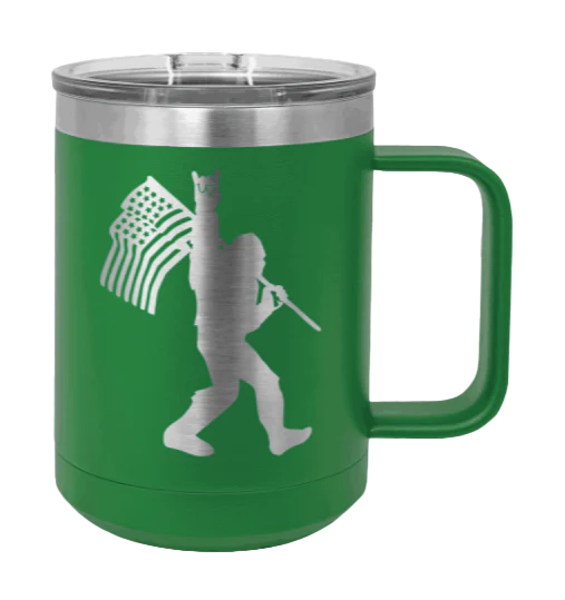 Squatch Flag - 15oz Mug Laser Engraved - Image 5
