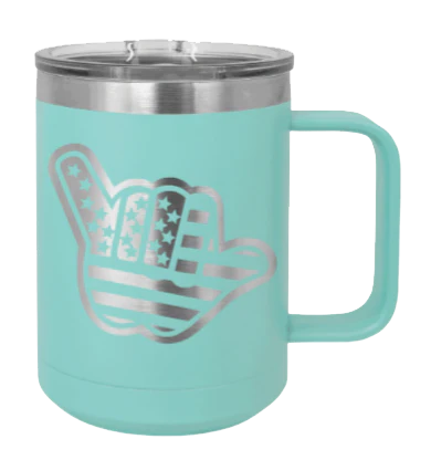 Shaka Flag - 15oz Mug Laser Engraved - Image 15