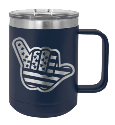 Shaka Flag - 15oz Mug Laser Engraved - Image 9