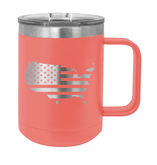 USA Flag - 15oz Mug Laser Engraved - Image 3