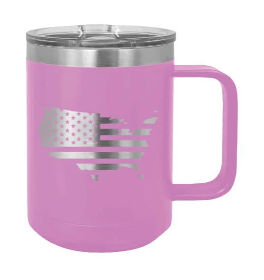 USA Flag - 15oz Mug Laser Engraved - Image 7