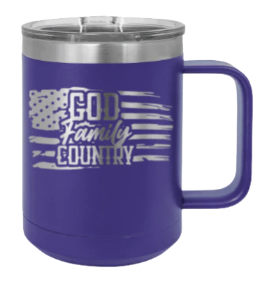 God Family Country - 15oz Mug Laser Engraved - Image 13