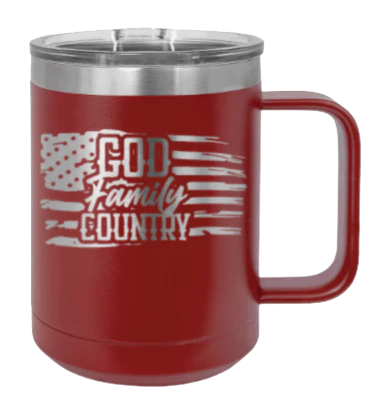 God Family Country - 15oz Mug Laser Engraved - Image 8