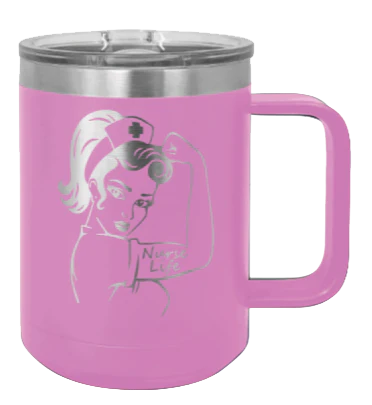 Nurse Life Girl - 15oz Mug Laser Engraved - Image 7