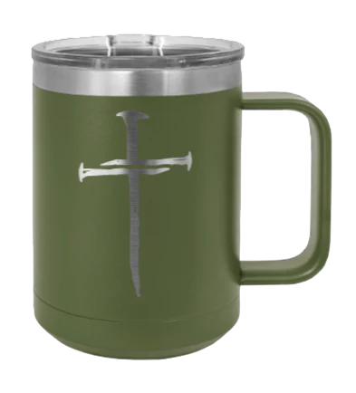 3 Nails Cross - 15oz Mug Laser Engraved - Image 10