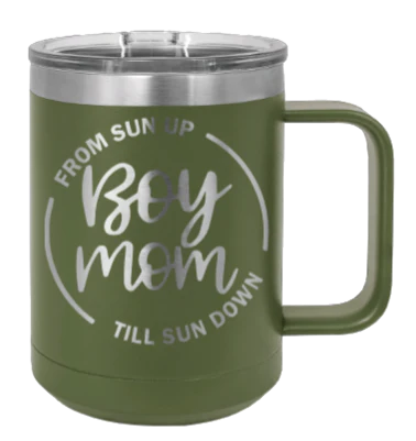 Boy Mom - 15oz Mug Laser Engraved - Image 10