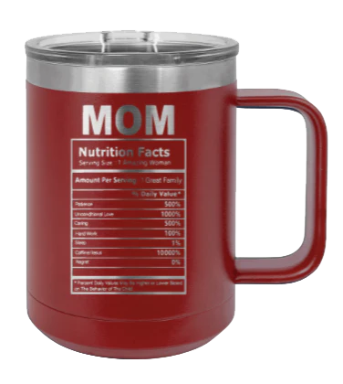 Mom Facts - 15oz Mug Laser Engraved - Image 8