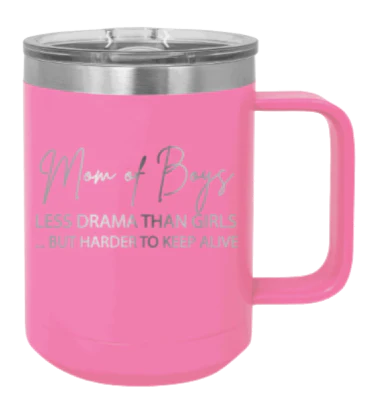 Mom of Boys - 15oz Mug Laser Engraved - Image 12