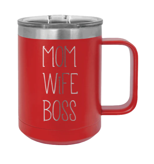 Mom Wife Boss - 15oz Mug Laser Engraved - Image 13