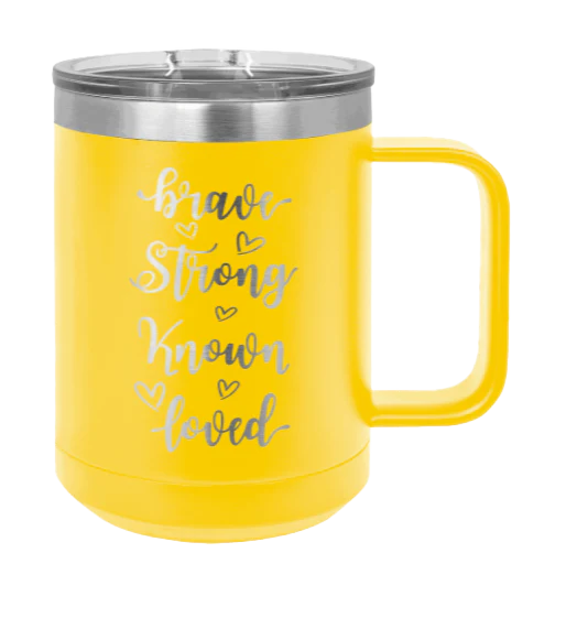 Brave Strong Known Loved - 15oz Mug Laser Engraved - Image 17