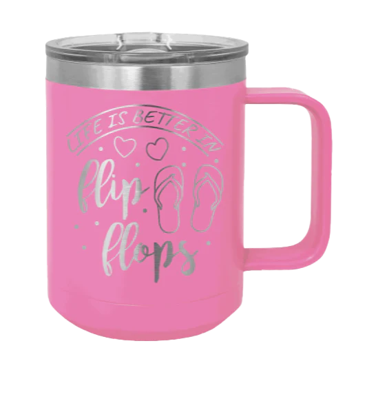 Life Is Better In Flip Flops - 15oz Mug Laser Engraved - Image 12