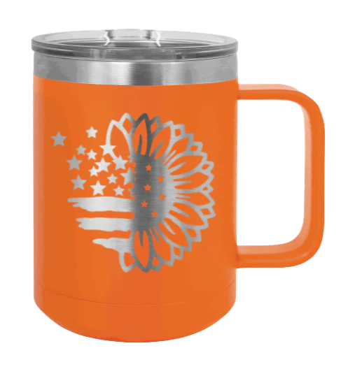 Sunflower Flag - 15oz Mug Laser Engraved - Image 11
