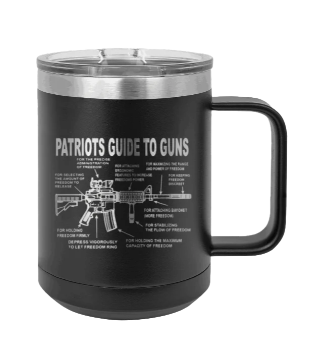Patriots Guide To Guns - 15oz Mug Laser Engraved