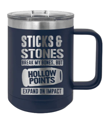 Hollow Points Expand On Impact - 15oz Mug Laser Engraved - Image 9