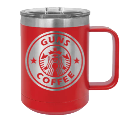 Guns and Coffee - 15oz Mug Laser Engraved - Image 13