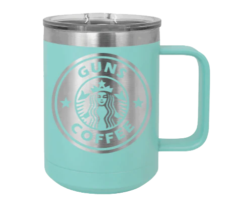 Guns and Coffee - 15oz Mug Laser Engraved - Image 14