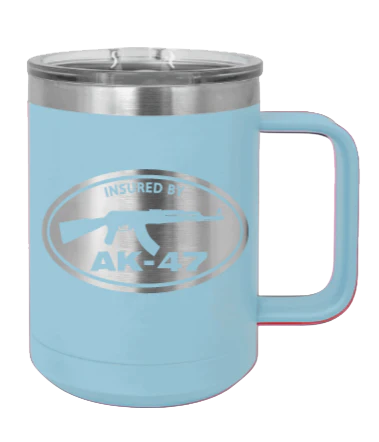 Insured By AK-47 - 15oz Mug Laser Engraved - Image 6