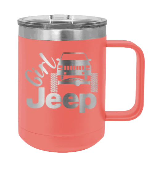 Girl Jeep Cherokee - 15oz Mug Laser Engraved - Image 3