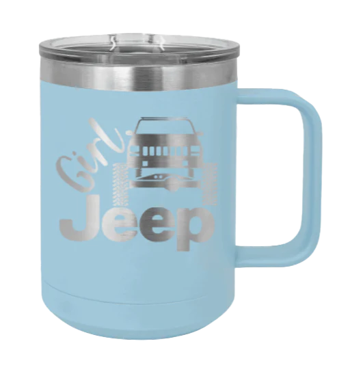 Girl Jeep Cherokee - 15oz Mug Laser Engraved - Image 6