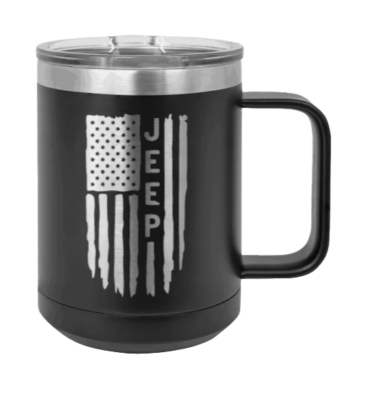Jeep Flag - 15oz Mug Laser Engraved