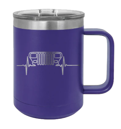 YJ Heartbeat - 15oz Mug Laser Engraved - Image 13
