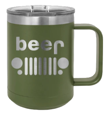 Beer Jeep - 15oz Mug Laser Engraved - Image 10