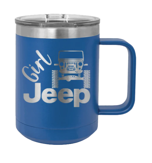 Girl Jeep CJ - 15oz Mug Laser Engraved - Image 2