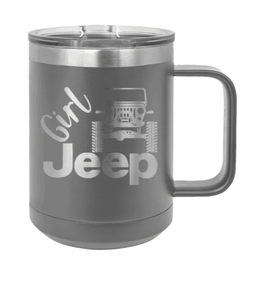 Girl Jeep CJ - 15oz Mug Laser Engraved - Image 4