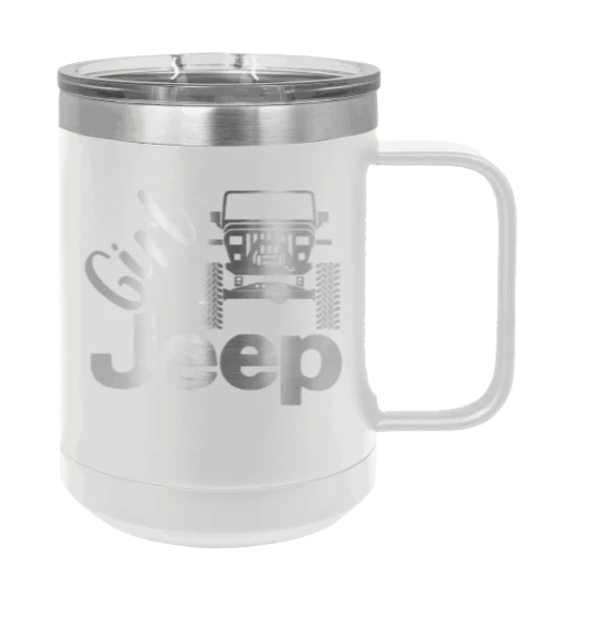 Girl Jeep YJ - 15oz Mug Laser Engraved - Image 16
