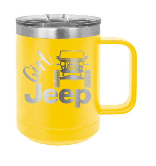 Girl Jeep TJ - 15oz Mug Laser Engraved - Image 17