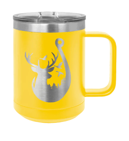 Ducks and Bucks - 15oz Mug Laser Engraved - Image 17