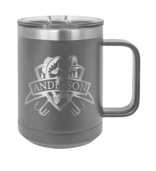 Bass Banner - 15oz Mug Laser Engraved - Image 4