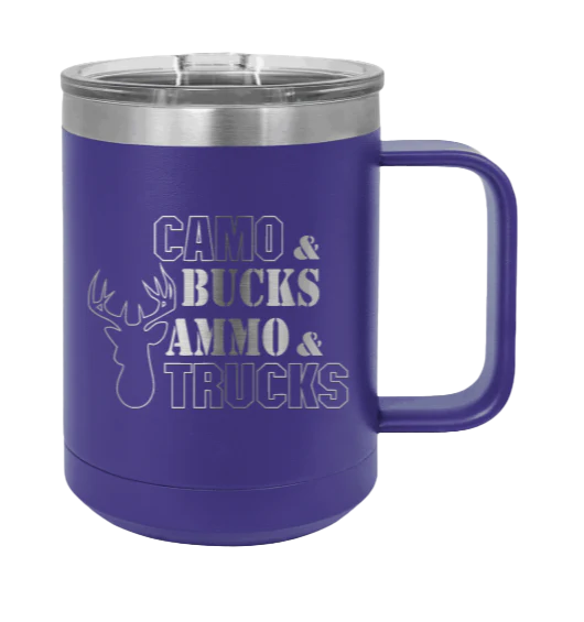 Camo and Bucks - 15oz Mug Laser Engraved - Image 12
