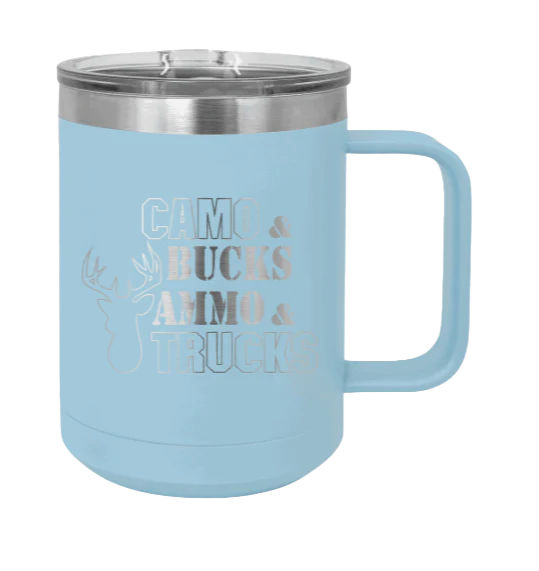 Camo and Bucks - 15oz Mug Laser Engraved - Image 5
