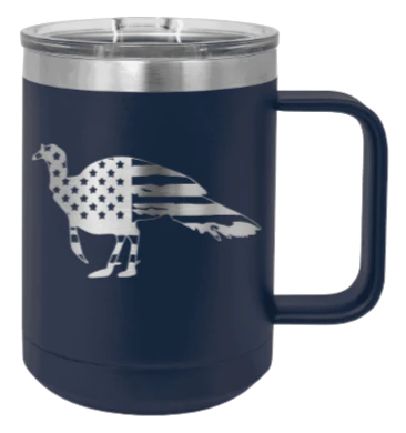 Distressed Flag Turkey - 15oz Mug Laser Engraved - Image 9