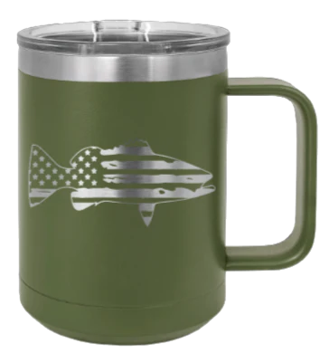 Distressed Flag Bass - 15oz Mug Laser Engraved - Image 10