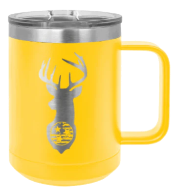 Tristar Flag Deer - 15oz Mug Laser Engraved - Image 17