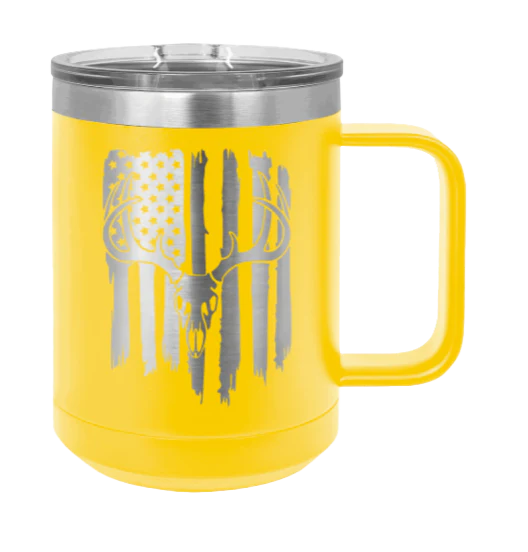Deer Flag 2 - 15oz Mug Laser Engraved - Image 17