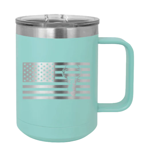 Deer Flag  - 15oz Mug Laser Engraved - Image 15