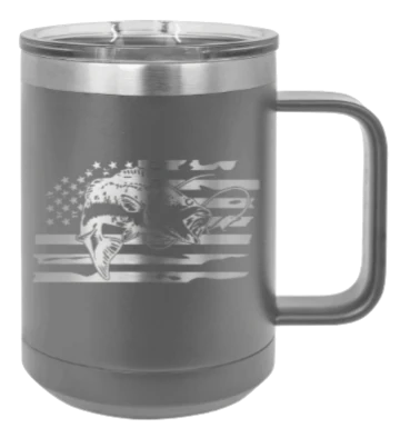 Bass Flag  2 - 15oz Mug Laser Engraved - Image 4