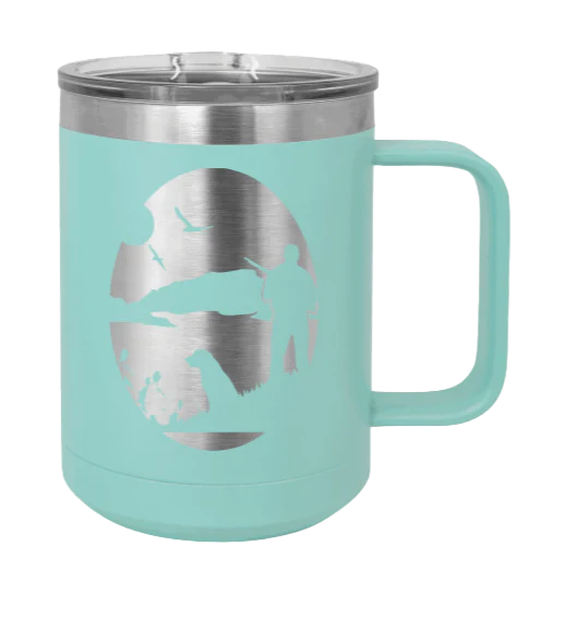 Hunter With Dog - 15oz Mug Laser Engraved - Image 15