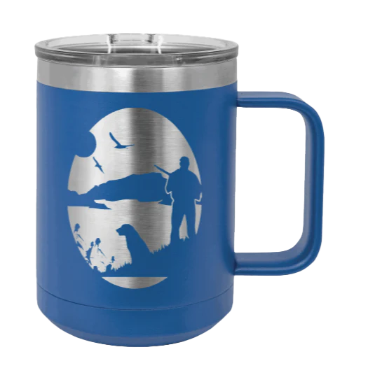 Hunter With Dog - 15oz Mug Laser Engraved - Image 2