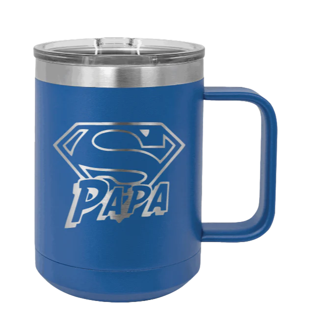 Super Papa - 15oz Mug Laser Engraved - Image 2