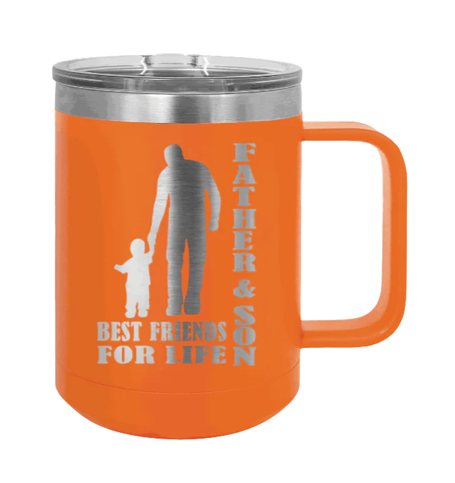 Father And Son Best Friends For Life - 15oz Mug Laser Engraved - Image 11