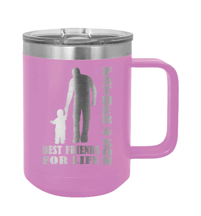 Father And Son Best Friends For Life - 15oz Mug Laser Engraved - Image 7