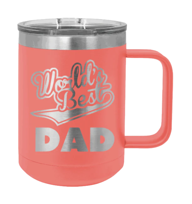 World's Best Dad - 15oz Mug Laser Engraved - Image 3