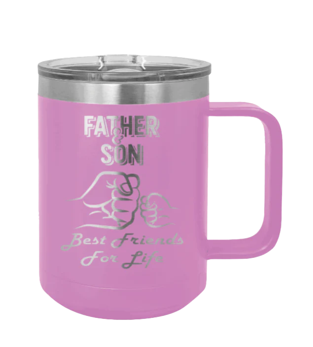 Father And Son Fist Bump - 15oz Mug Laser Engraved - Image 7