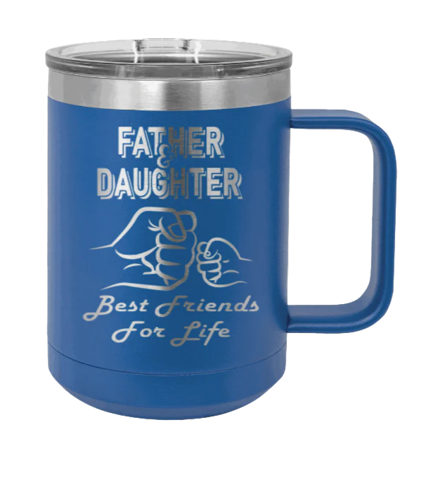 Father & Daughter Fist Bump - 15oz Mug Laser Engraved - Image 2